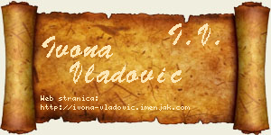 Ivona Vladović vizit kartica